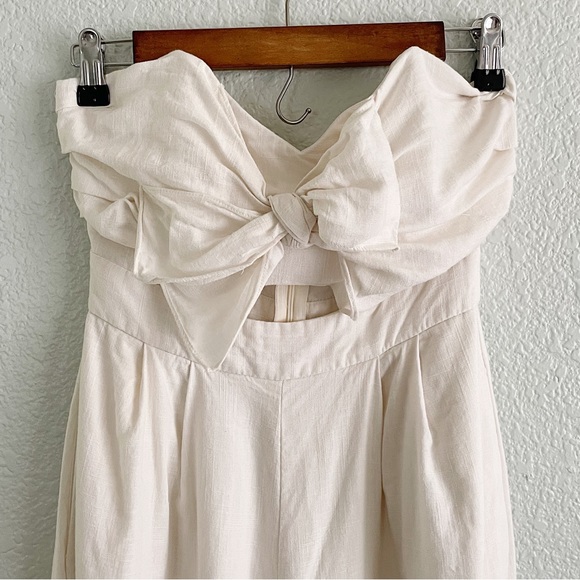 ASTR The Label || MARA NATURAL LINEN BLEND JUMPSUIT - Picture 5 of 8